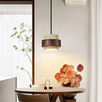 Natural Stone Pendant Light with LED – Modern Minimalist Hanging Lamp | Warm Ambient Interior Lighting