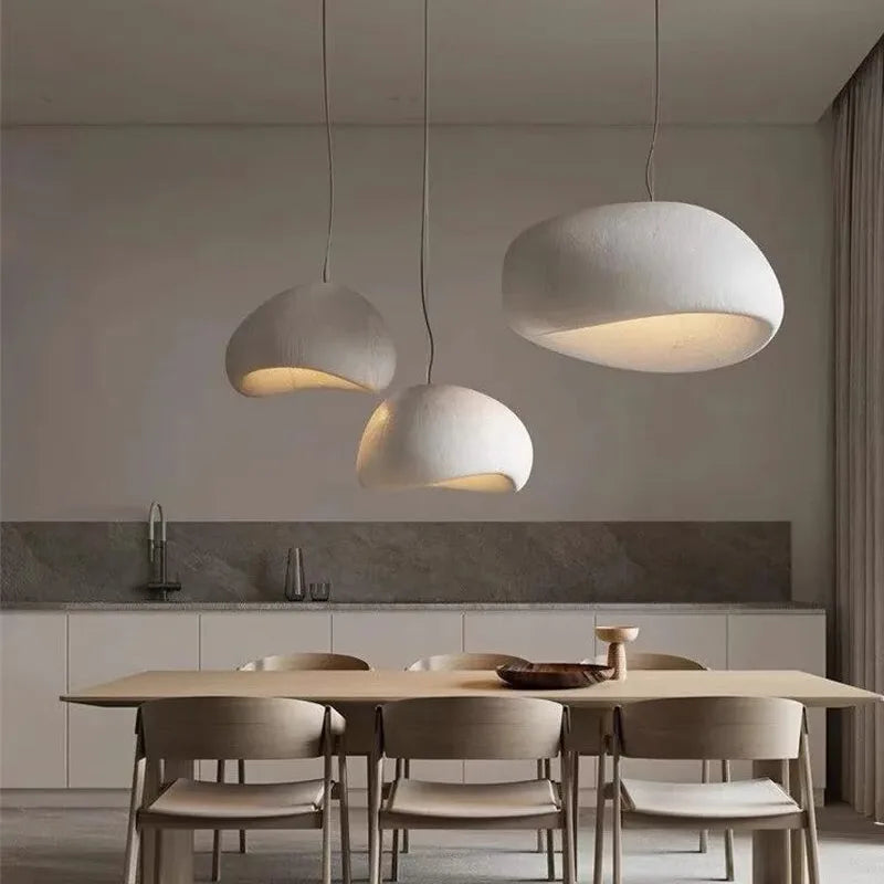 Kanso Wave Pendant Light – Japanese Wabi-Sabi Ceiling Lighting | Sculptural Minimalist Design