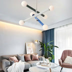 ArtGlow Modern Colorful Chandelier – Art Deco Glass & Acrylic Pendant Light for Contemporary Interiors
