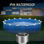 AquaGlow Solar Pool Lights Set of 6 – Waterproof Warm White LED Pool & Garden Lighting | Wireless Outdoor Ambience