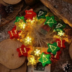 Hollow Globe LED Christmas String Lights – Battery-Powered Decorative Lights for Parties, Bedrooms & Christmas Trees