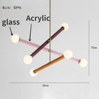ArtGlow Modern Colorful Chandelier – Art Deco Glass & Acrylic Pendant Light for Contemporary Interiors