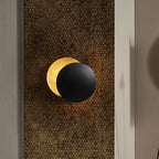 Eclipse Aura Wall Light – Rotating Gold LED Sconce | Luxury Modern Ambient Lighting