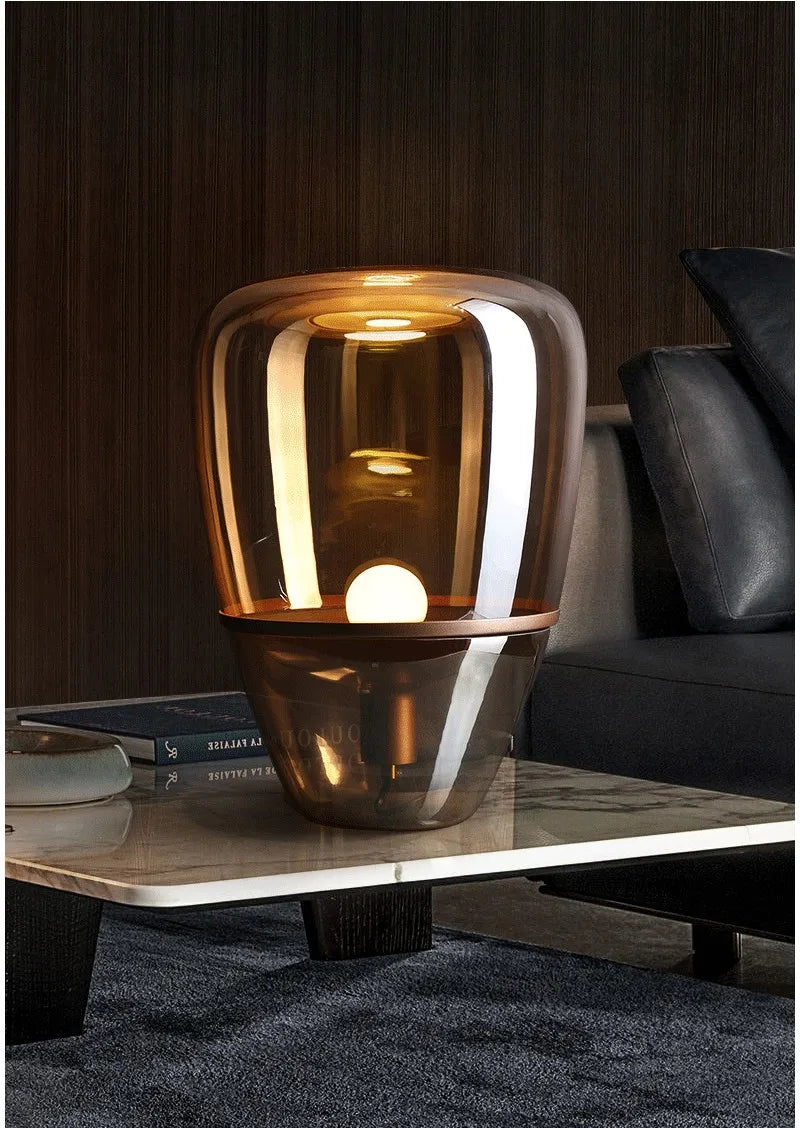 AuroraGlow – Nordic Designer Glass Table Lamp