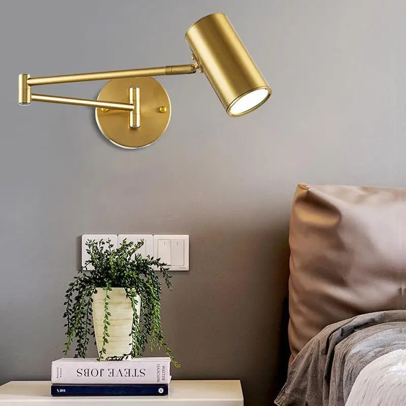 FlexArm LED Wall Light – Adjustable Swing Arm Lamp | Modern Reading Light | Contemporary Interior Lighting