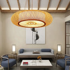 Solmira Rattan Pendant Light – Handwoven Bamboo Hanging Lamp | Natural Boho Lighting for Warm Interiors