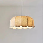 Hoshira Linen Pendant Light – Japandi Wabi-Sabi Ceiling Lamp | Soft Ambient LED Lighting for Modern Interiors