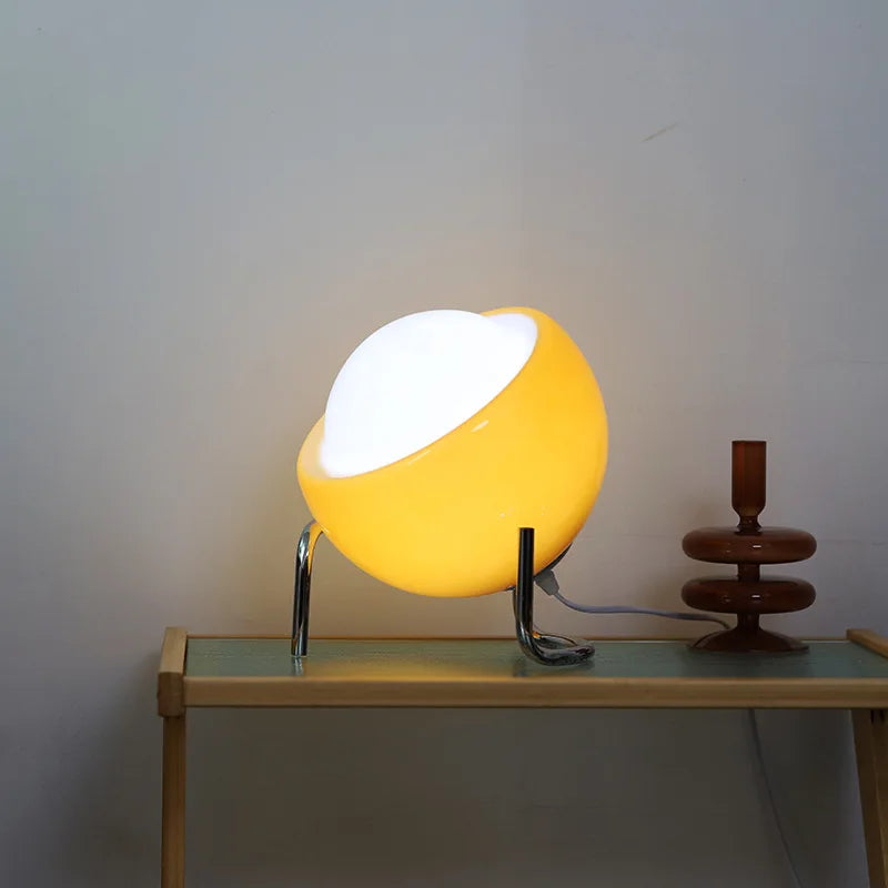 LumiEgg Retro Bauhaus Table Lamp – Glass LED Table Lamp | Nordic Minimalist Lighting