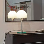 Luméhaus Table Lamp – Nordic Glass & Chrome Designer Lamp | Modern Ambient Lighting for Elegant Interiors