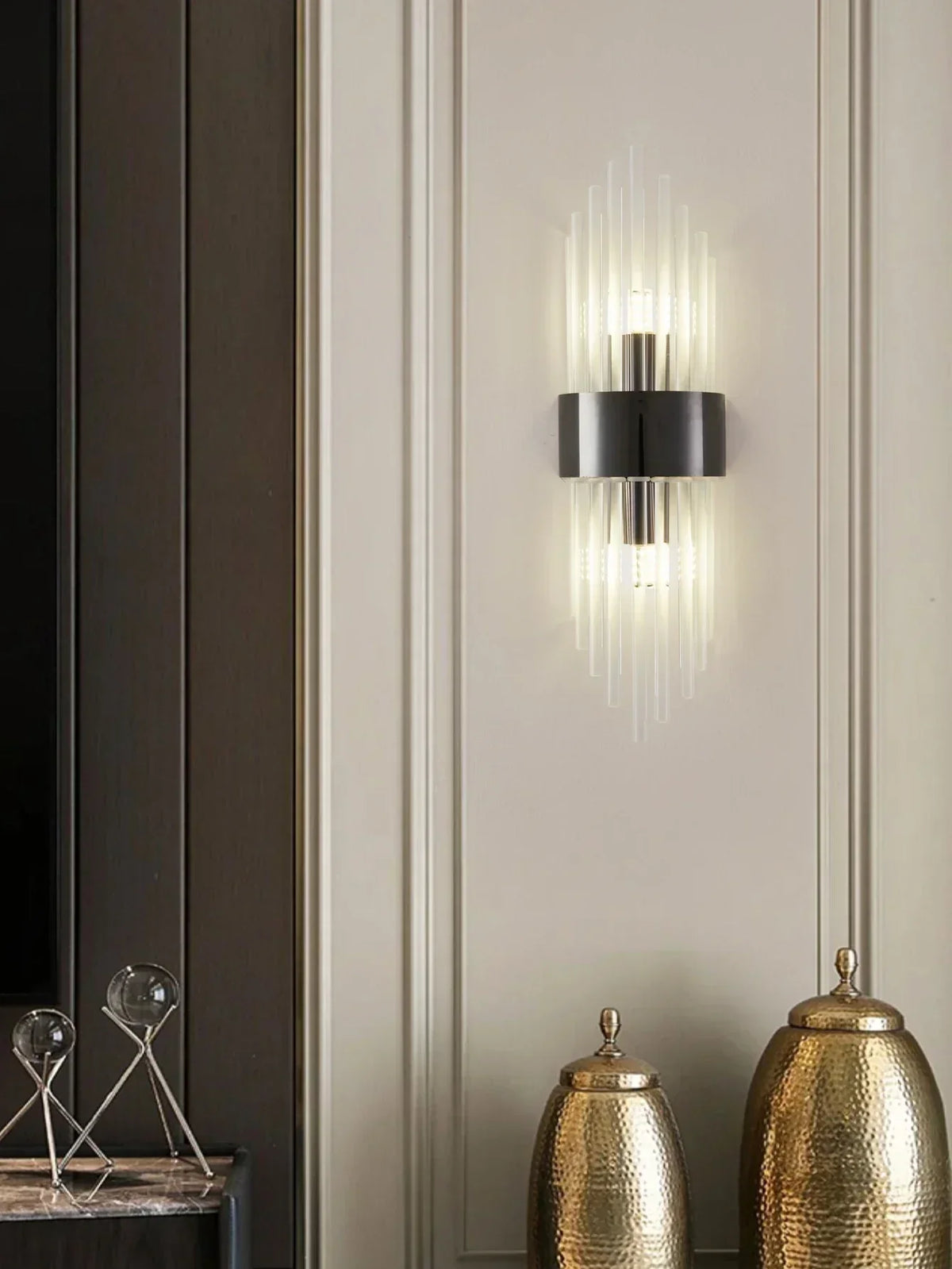 Crystal Noir Wall Light – Luxury Crystal LED Wall Lamp | Modern Stainless Steel Lighting | Elegant Interior Statement