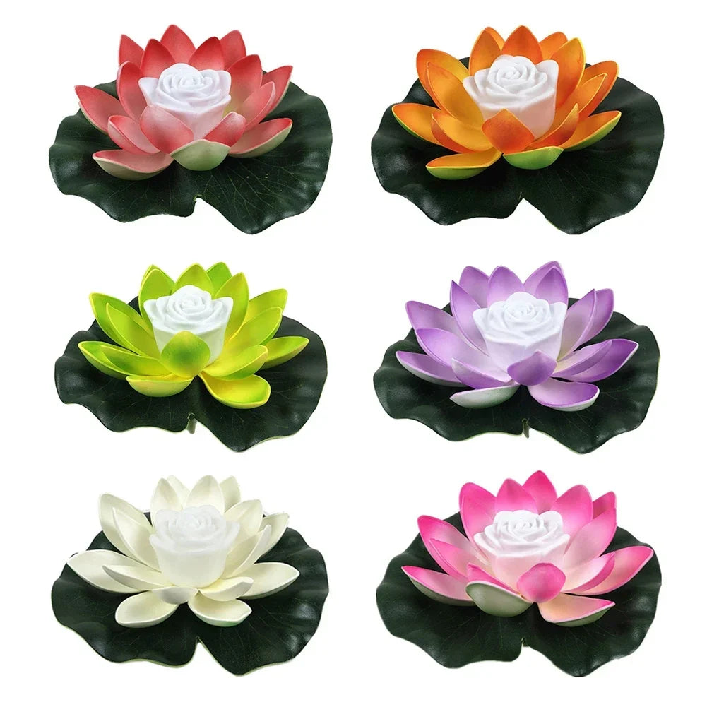 AquaBloom Floating Lotus Light – Waterproof LED Pond & Pool Decoration | Elegant Garden Mood Lighting