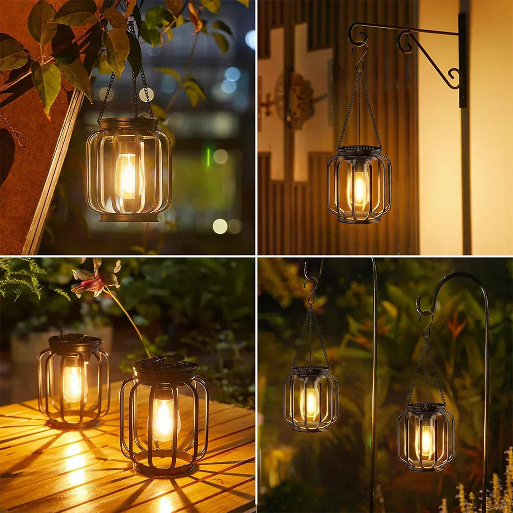 Solastra Lantern Light – Solar LED Garden Lantern | Decorative Outdoor Hanging Light with Warm Ambient Glow