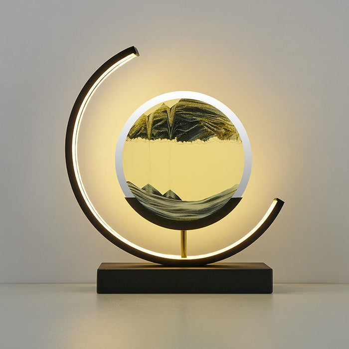 SandLight – 3D Quicksand Table Lamp | Rotating LED Ambient Light with Moving Sand Art