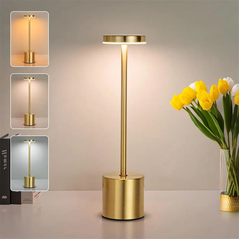 LumiÉlan – Rechargeable Table Lamp with Touch Control, 3 Light Colours & Stepless Dimming
