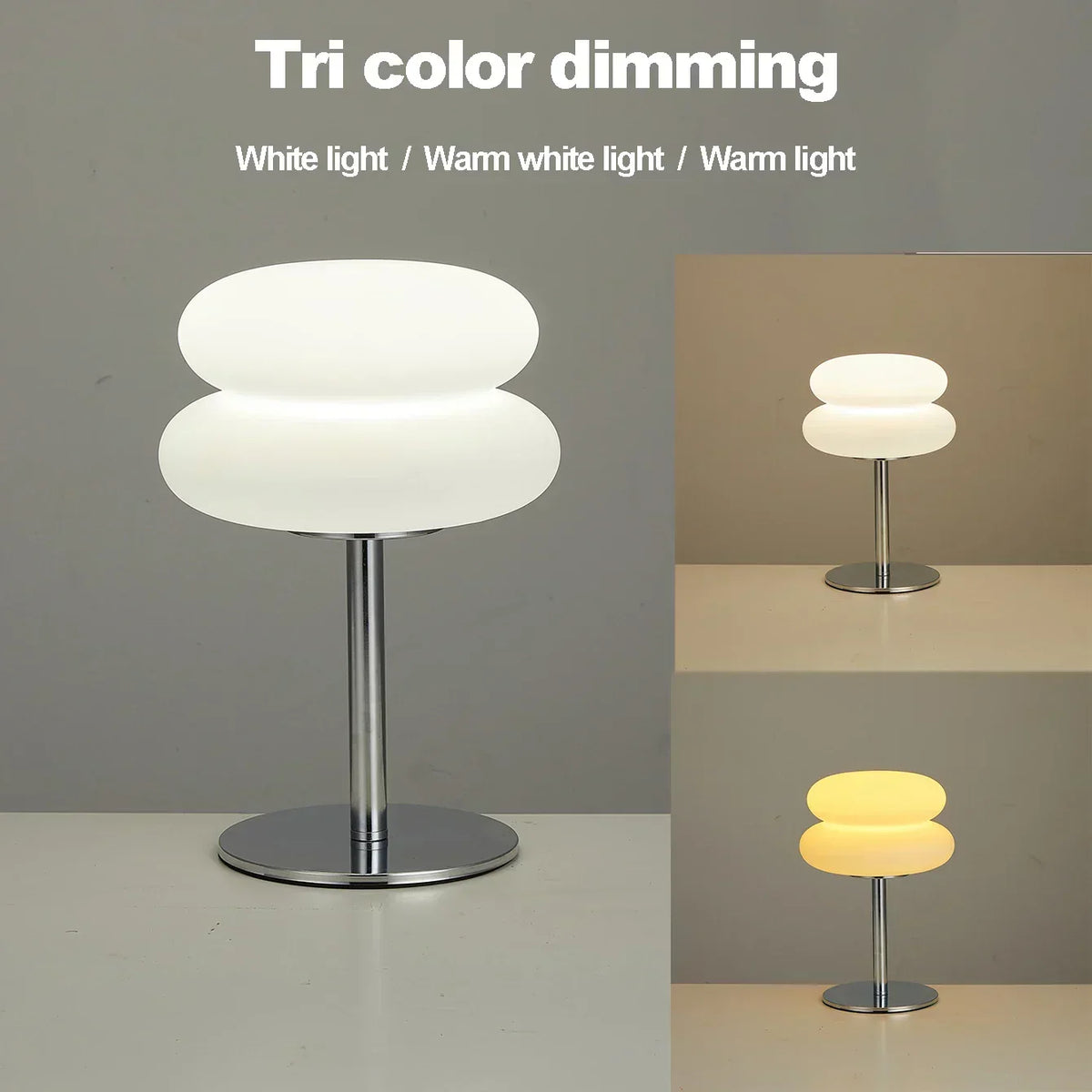 LumiMush Bauhaus Table Lamp – Retro Mushroom Lamp with 9-Level Dimming