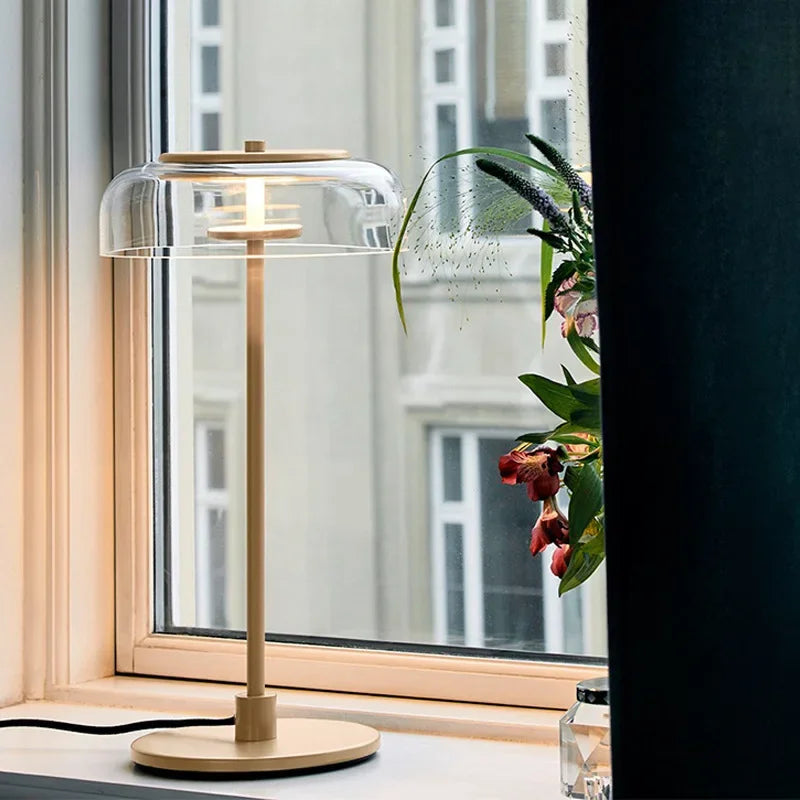 Aurélo – Designer Glass Table Lamp with LED & Postmodern Style