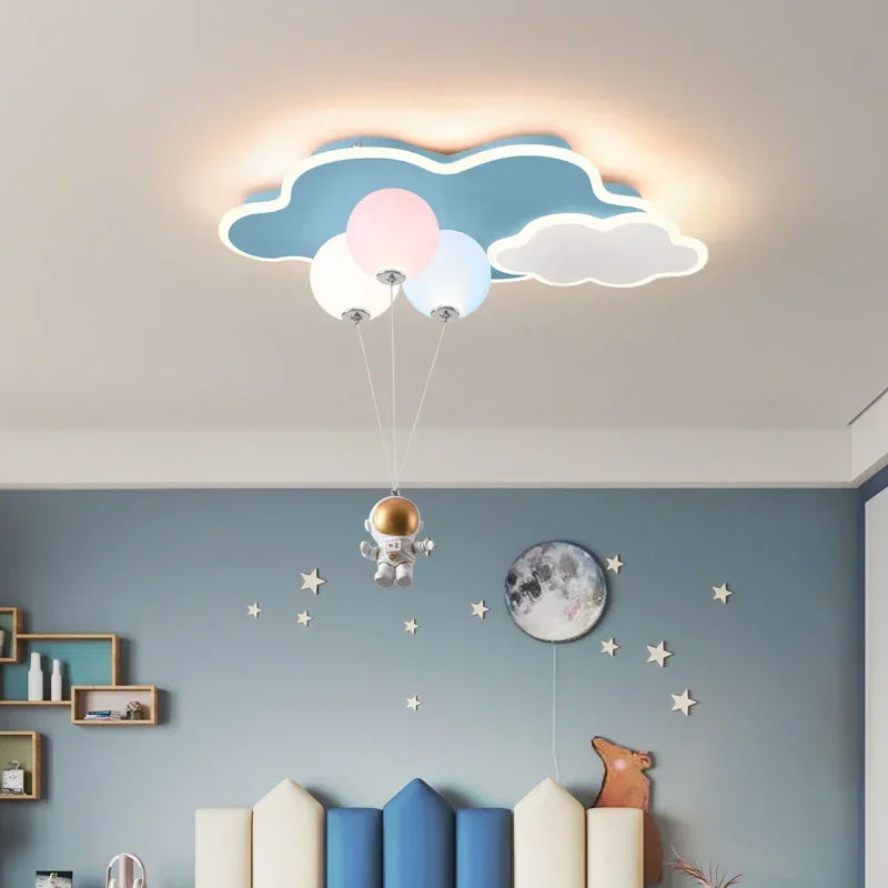Cosmolume Cloud Pendant Light – Nordic Astronaut LED Hanging Lamp | Playful Designer Lighting for Kids’ Rooms