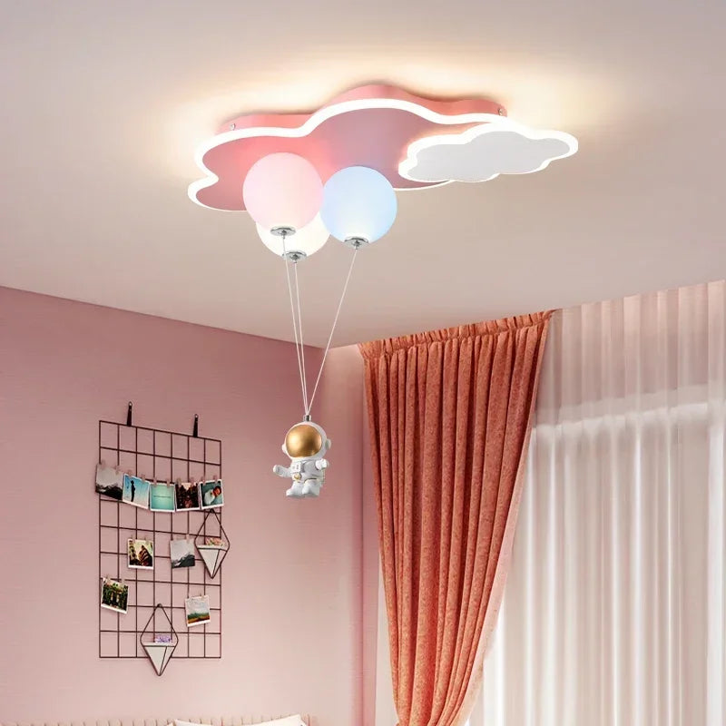 Cosmolume Cloud Pendant Light – Nordic Astronaut LED Hanging Lamp | Playful Designer Lighting for Kids’ Rooms