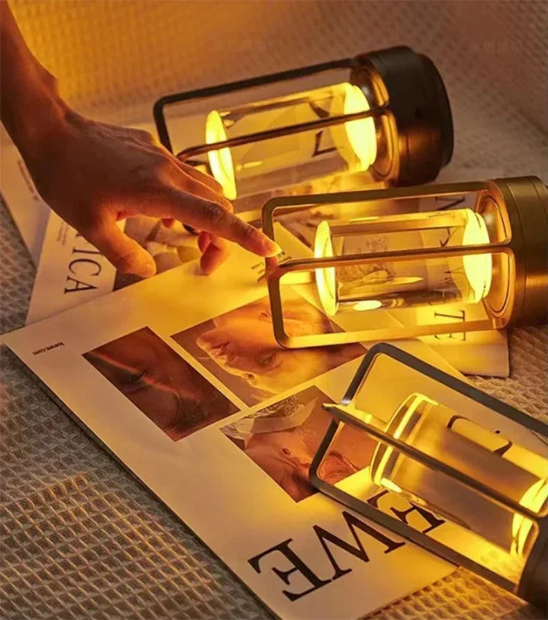 LumiCrystal Touch LED Crystal Table Lamp – Rechargeable Ambient Lamp with Elegant Crystal Effect