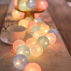 LumiCotton LED Cotton Ball String Lights – Decorative Fairy Lights for Home, Garden & Seasonal Celebrations