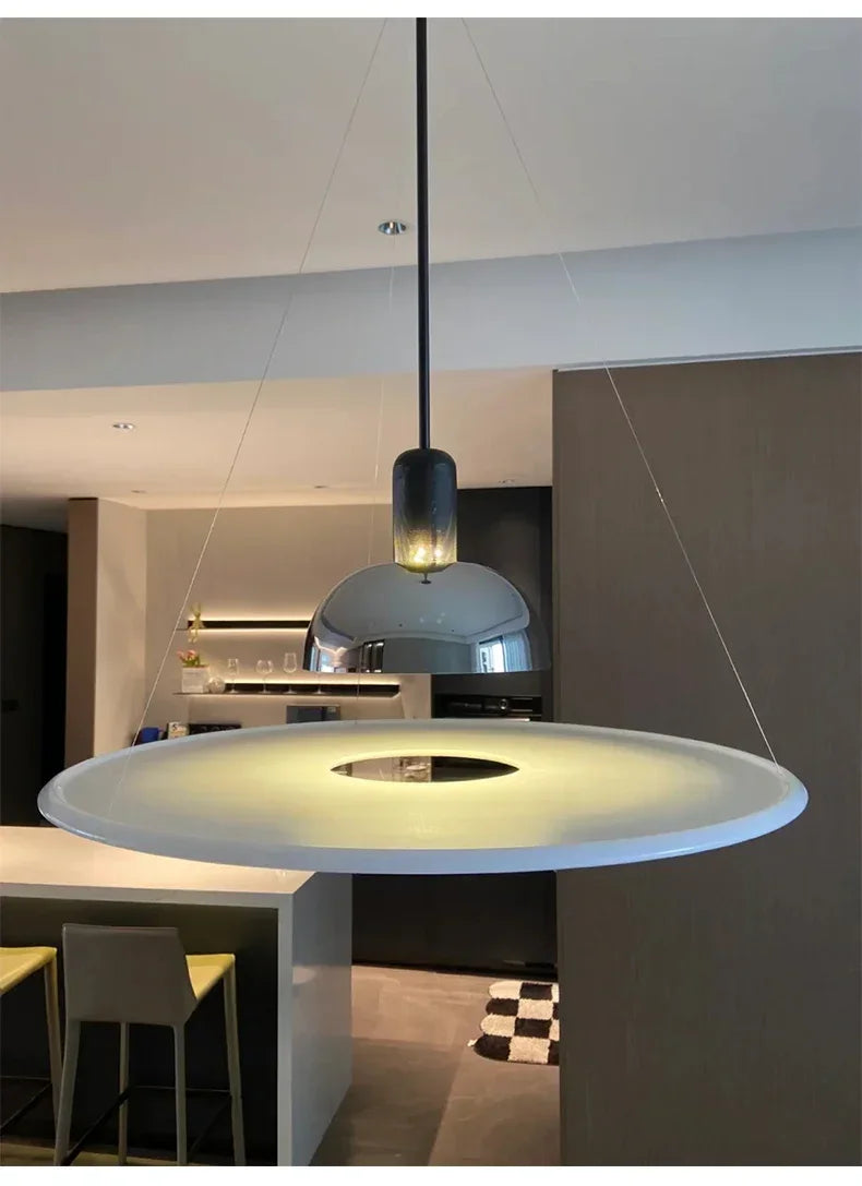Modern Designer Pendant Light – Minimalist E26 Ceiling Lamp | Contemporary Dining & Bar Lighting | Luxury Interior Statement