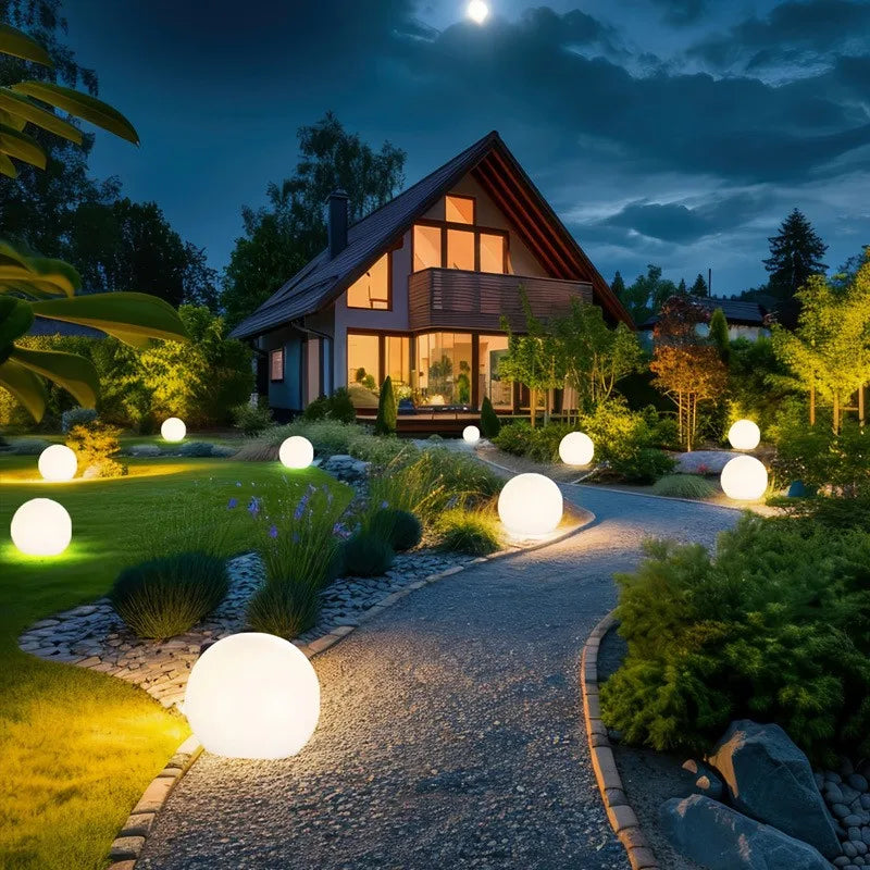 AuraSphere Solar LED Light Ball – RGB Waterproof Garden Globe with Remote Control | Decorative Outdoor Mood Lighting