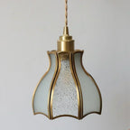 Nordic Tiffany Glass Wall Light – Copper LED Wall Lamp with Pull Cord Switch | Elegant Ambient Lighting | Timeless Interior Accent