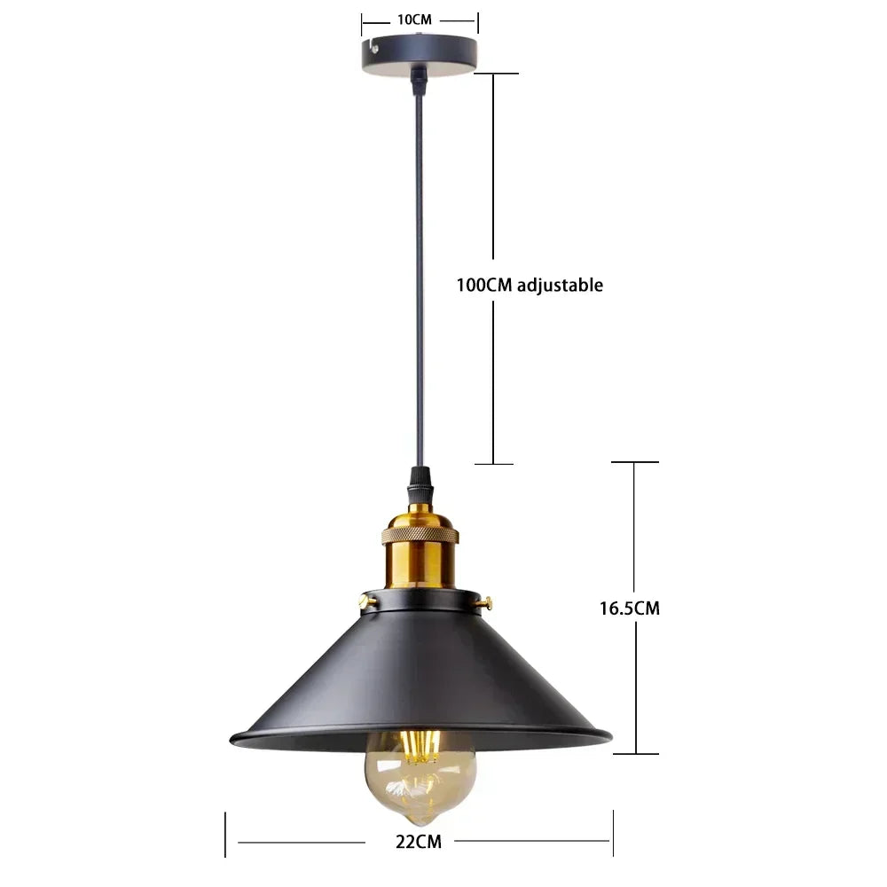 Ferrova Vintage Pendant Light – Industrial LED Hanging Lamp | Retro Loft Lighting for Modern Interiors