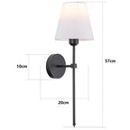 Heritage Fabric Wall Light – Industrial Style LED Wall Lamp | Vintage-Inspired Ambient Lighting | Elegant Interior Accent
