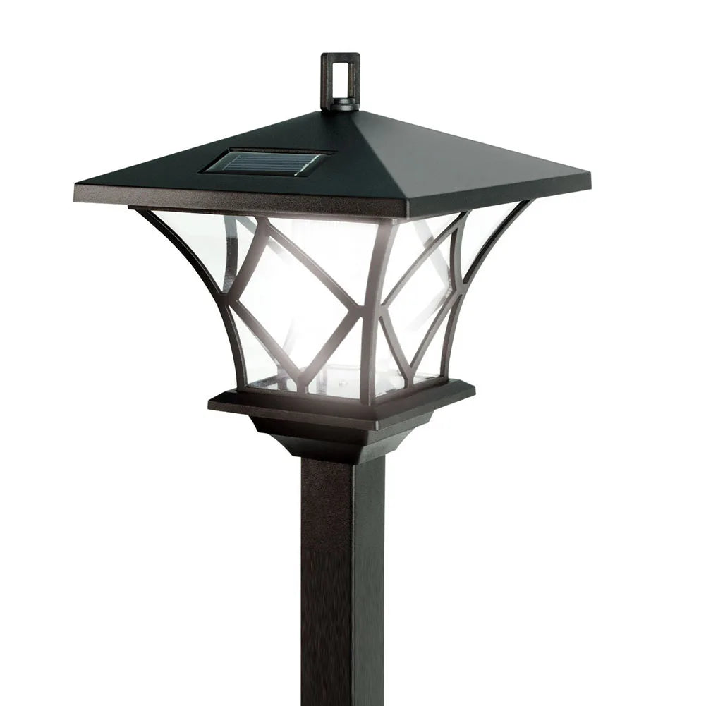 Aurelis Solar Post Light – 2-in-1 Vintage Garden Lamp | Solar Powered Outdoor Lighting for Entrances & Pathways