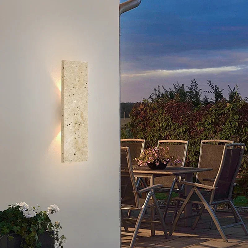 StoneAura LED Wall Light – Waterproof Natural Stone Indoor & Outdoor Wall Lamp | Dimmable Architectural Lighting