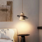 Travora Wabi Pendant Light – Natural Travertine Stone Ceiling Lamp | Japandi Ambient Lighting | Sculptural Interior Elegance