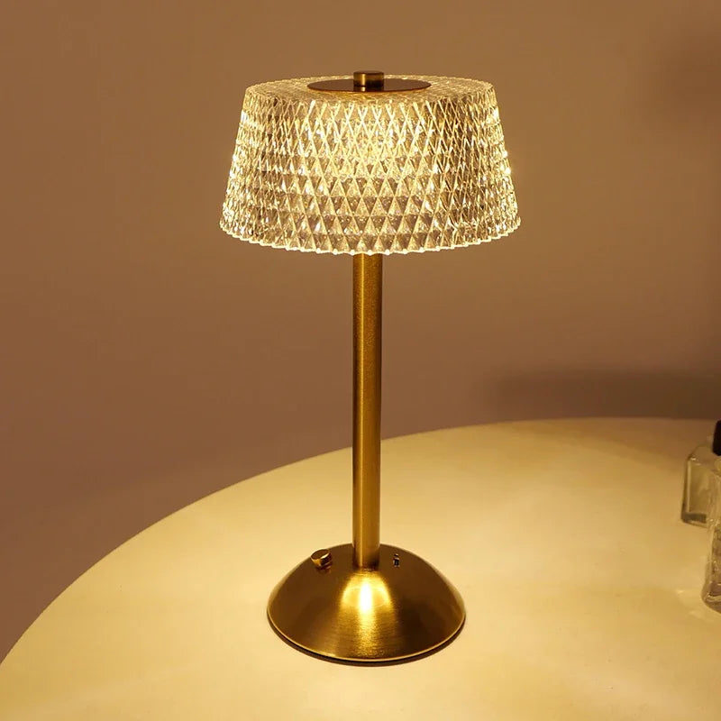 LumaGlow Touch – Rechargeable Glass LED Night Lamp