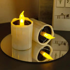 EverGlow Solar Tea Lights Set of 6 – Waterproof Flameless Outdoor Candles | Warm White Decorative Garden Lighting