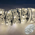 LumiRibbon Gold LED Ribbon String Lights – Decorative Lighted Ribbon for Christmas Trees, Gifts & Festive Displays