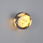 Luxury Marble Globe Wall Light – Natural Stone LED Wall Lamp for Bedrooms, Living Rooms, Hallways & Staircases