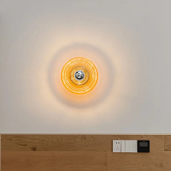 Riviera Glass Wall Light – Vintage-Inspired LED Wall Lamp | Ripple Glass Ambient Lighting | Timeless Interior Elegance