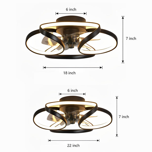 Flower LED Ceiling Fan Light – Modern Floral Ceiling Fan with Remote | Elegant Cooling & Ambient Lighting