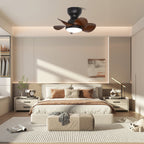 Aerlume Smart Ceiling Fan Light – 457 mm Modern LED Flush Mount Fan | Quiet Contemporary Cooling & Ambient Lighting