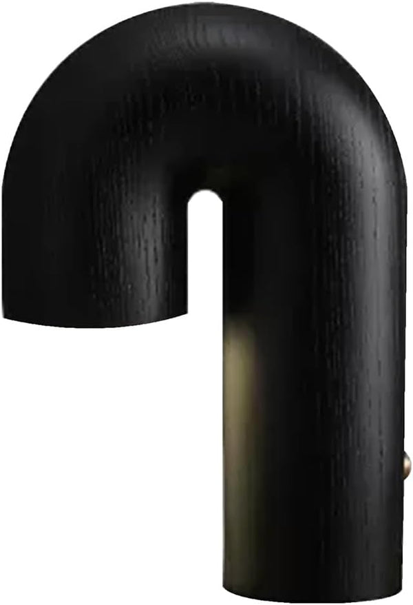 ArcForma Designer Table Lamp – Contemporary Curved Lighting | Modern Wooden Accent Lamp