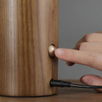 ArcForma Designer Table Lamp – Contemporary Curved Lighting | Modern Wooden Accent Lamp