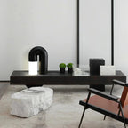 ArcForma Designer Table Lamp – Contemporary Curved Lighting | Modern Wooden Accent Lamp