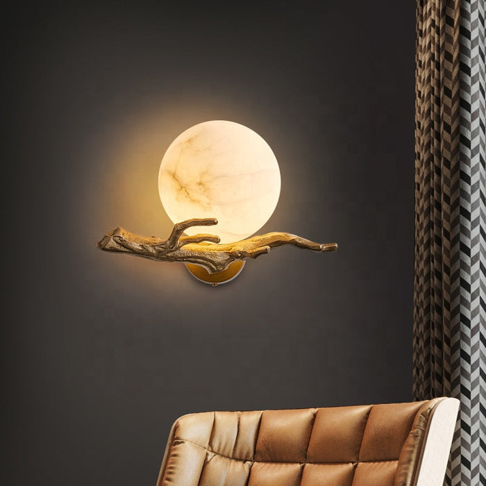 Modern Creative Marble Wall Lamp – Scandinavian Elegance with Artistic Character