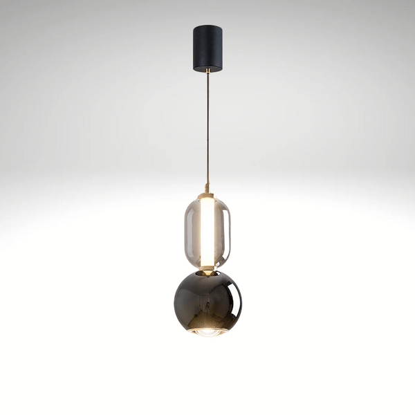 Nordic Glass Pendant Light – Modern Iron Hanging Lamp | Scandinavian Minimalist Interior Lighting
