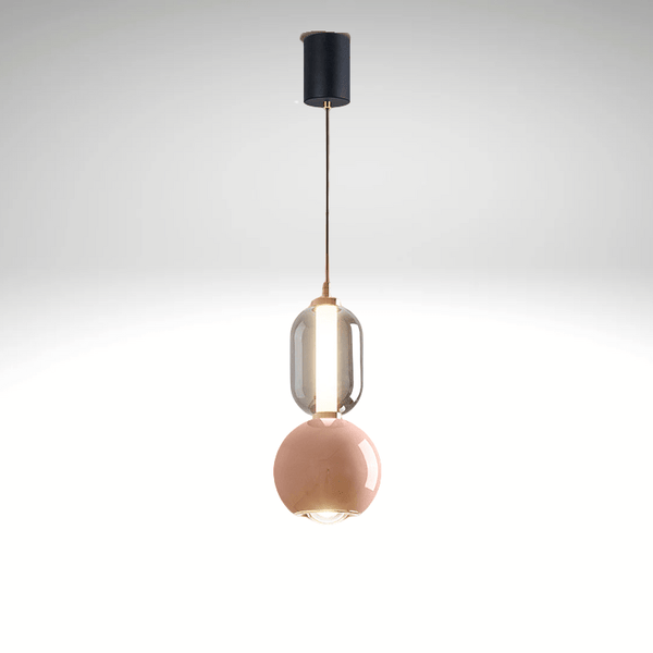 Nordic Glass Pendant Light – Modern Iron Hanging Lamp | Scandinavian Minimalist Interior Lighting