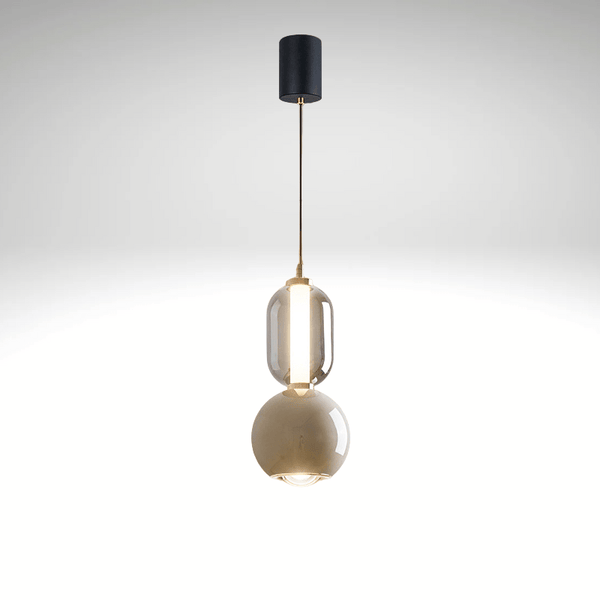 Nordic Glass Pendant Light – Modern Iron Hanging Lamp | Scandinavian Minimalist Interior Lighting