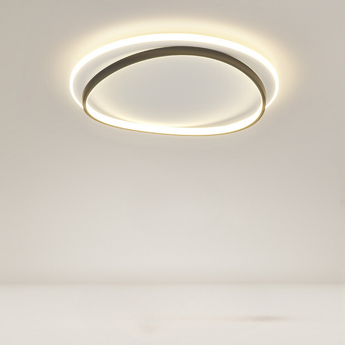 Auréline LED Ceiling Light – Modern Black & Gold Flush Mount Lamp | Contemporary Luxury Lighting for Stylish Interiors