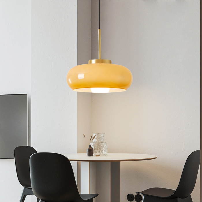 Copper & Glass Chandelier – Vintage Modern Ceiling Light | Elegant Ambient Interior Lighting