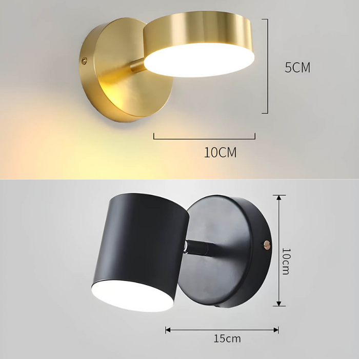 Scandinavian Copper LED Wall Lamp – Nordic Elegance with Functional Lighting