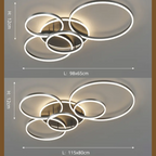 Noctis Halo Ceiling Light – Modern Black LED Ring Chandelier | Dimmable Contemporary Ceiling Lighting